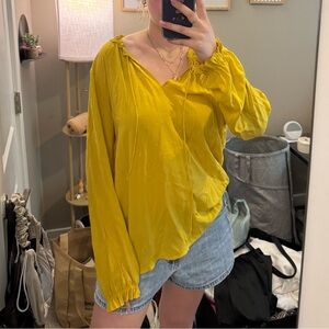 Velvet by Graham & Spencer mustard Yellow Blouse